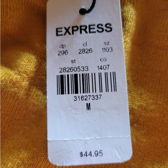 Express Ladies Gold Sweater Strapless Top NWT - Picture 7 of 9